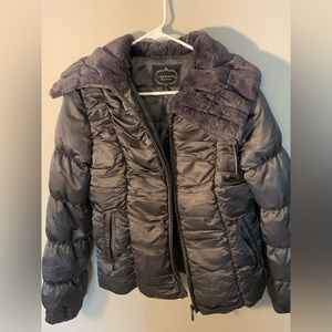 IMadison charcoal grey women’s medium bubble down coat